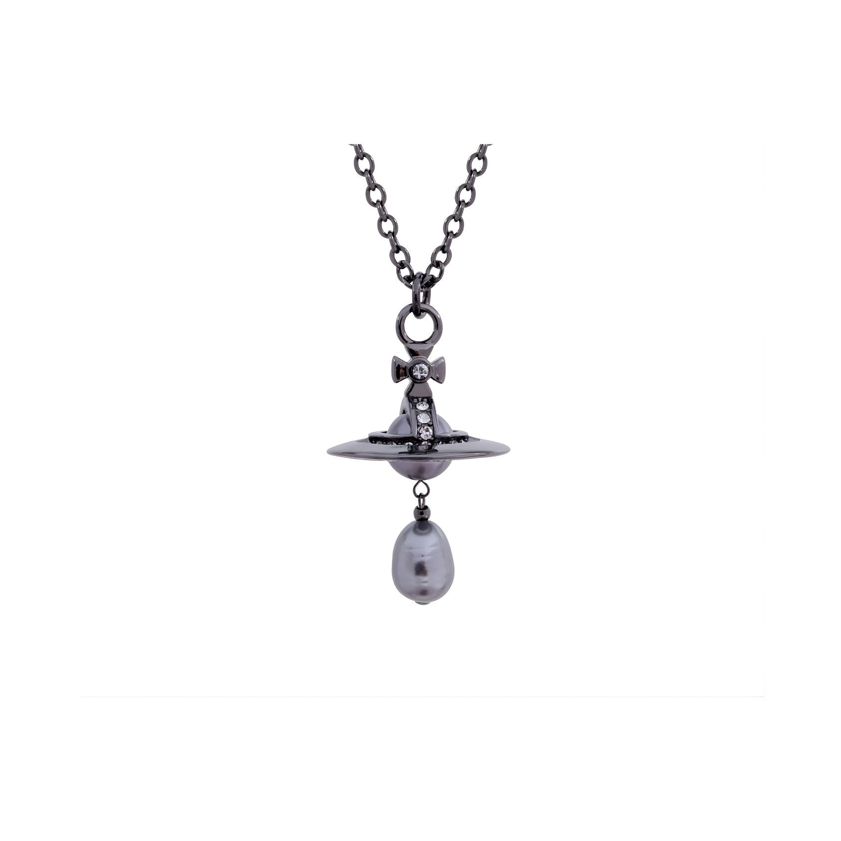 Tear Drop Pearl Orb Pendant Necklace *3 Colours*