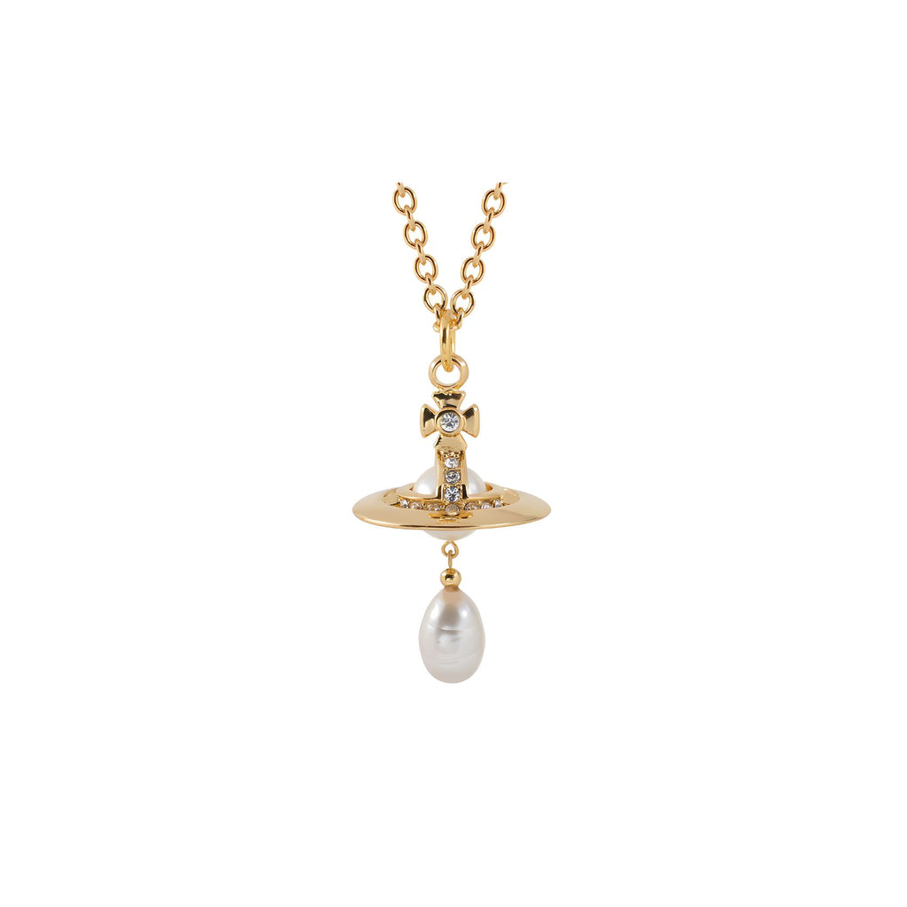 Tear Drop Pearl Orb Pendant Necklace *3 Colours*