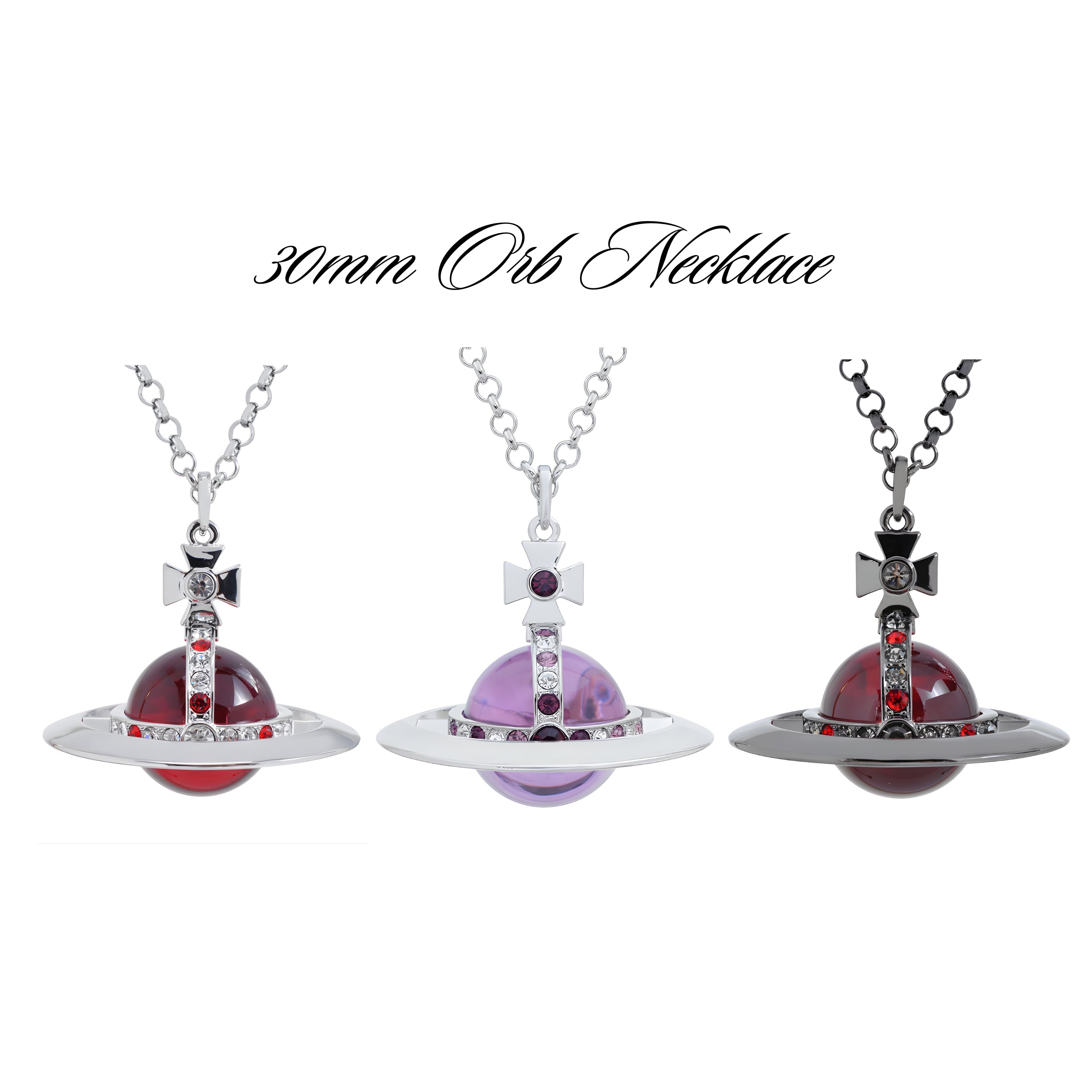 30MM Large Orb Pendant Necklace *3 Colours*
