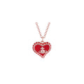 Gem Studded Heart Pendant Colorful Plate Pendant Necklace *5 Colours*