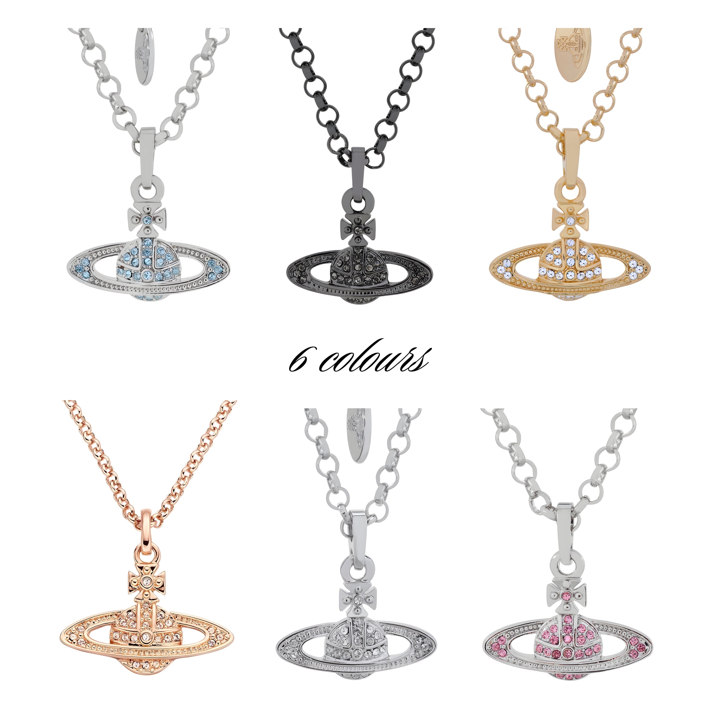 Mini Gem Planet Orb Necklace *6 Colours*